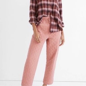 Madewell 100% Cotton Quilted Pull-on Pants Sz Medium